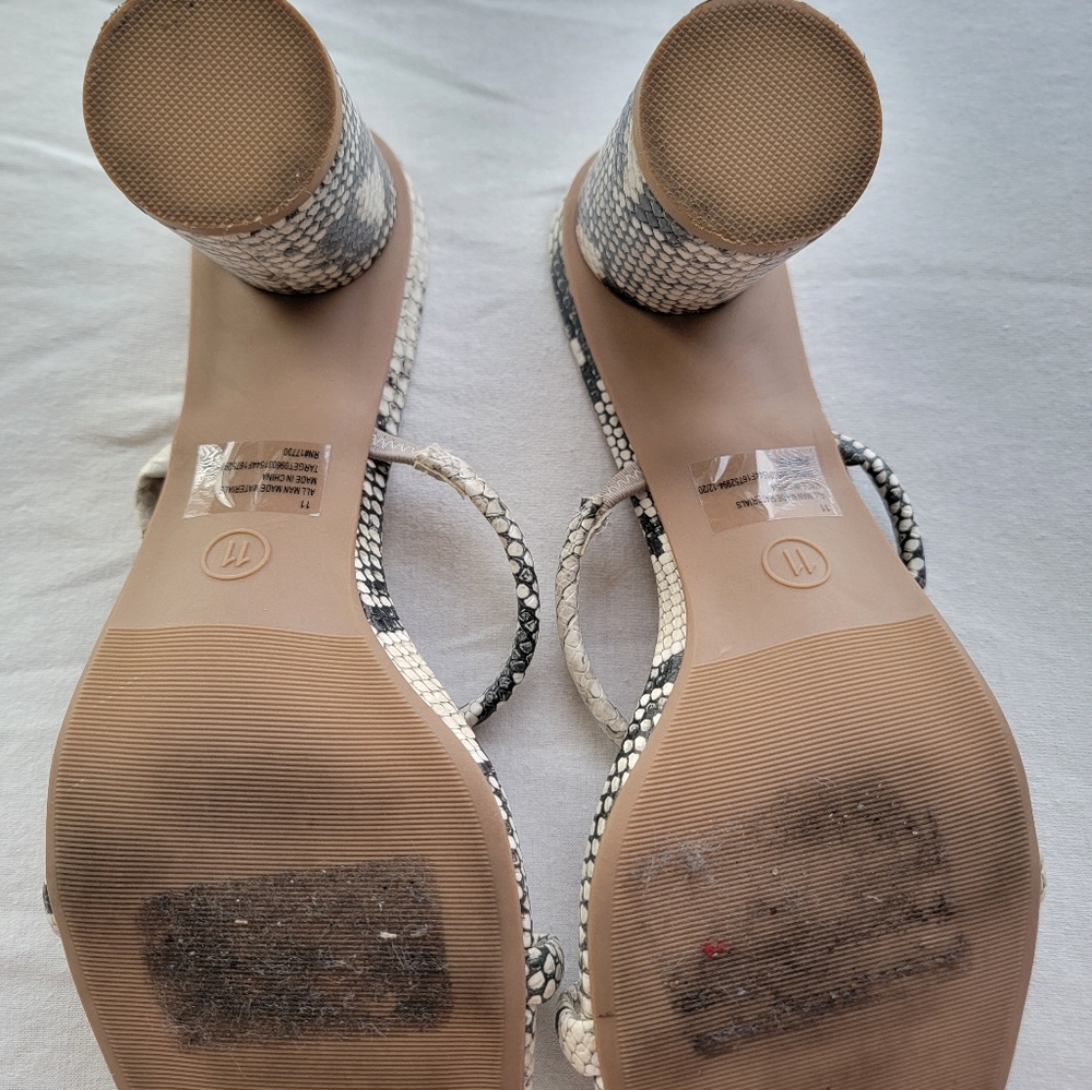 A New Day Women's Snakeskin Heeled Sandals - Picture 6 of 6